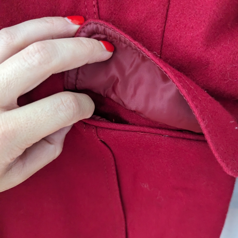 Express Red Peacoat XS - Picture 5 of 8